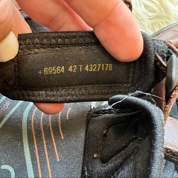 Ecco 69564 Brown Leather Yucatán Velcro Open Toe Sandals Men’s Size 42 US 8/8.5 - Picture 6 of 7